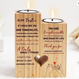 Best Friends - Bestie - Candle & Candle Holder